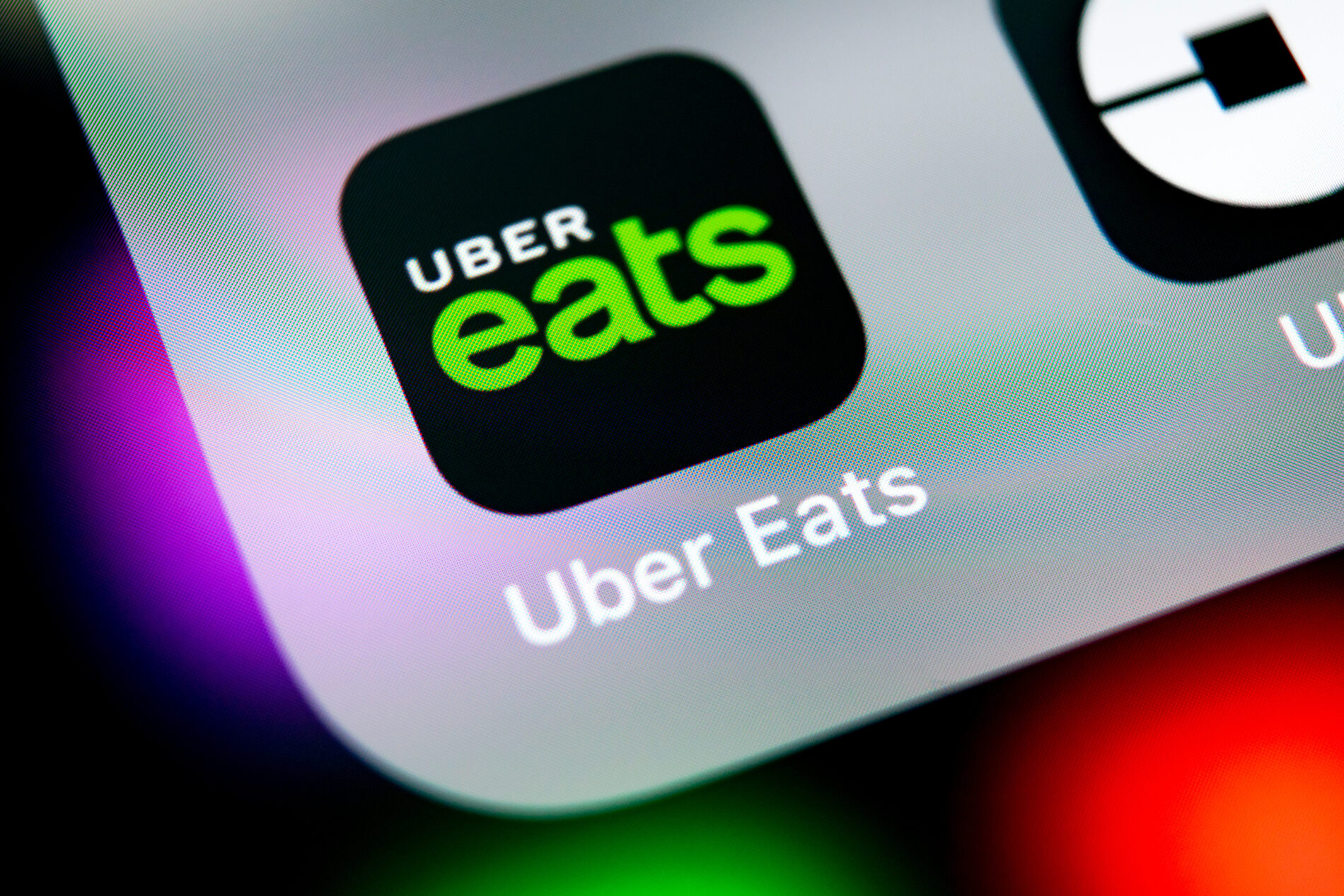 Uber Eatsのアプリ画面