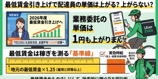 業務委託の配達員の最低賃金